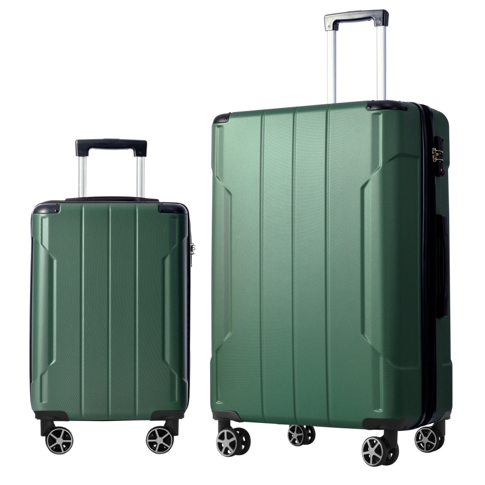 Expandable Hard Shell Luggage Set - 2-teiliges Erweiterbares Hartschalen-ABS-Kofferset, Harte Koffer mit