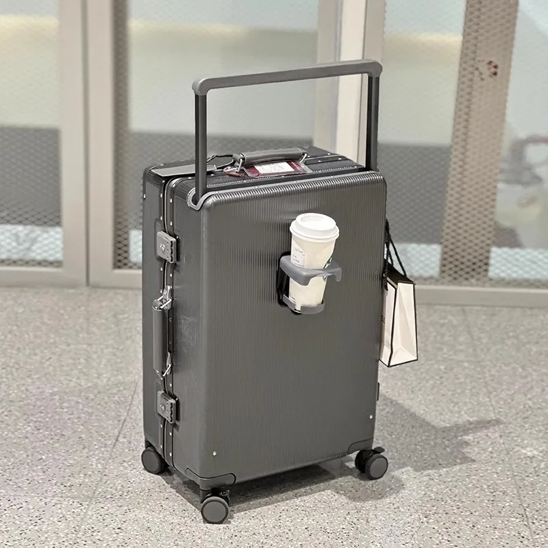 Aluminum Frame Carry On Luggage - Reisekoffer mit breitem Griff für Herren