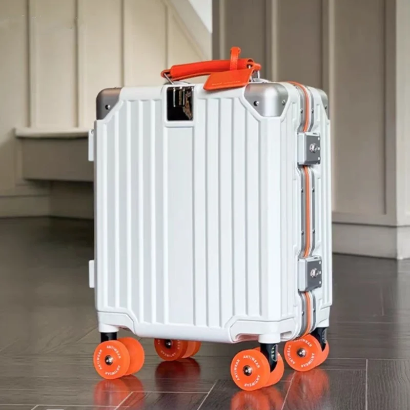 Aluminum Frame Carry On Luggage - 14'' Rollkoffer Leichter Reise-Bordkoffer mit TSA-Schloss