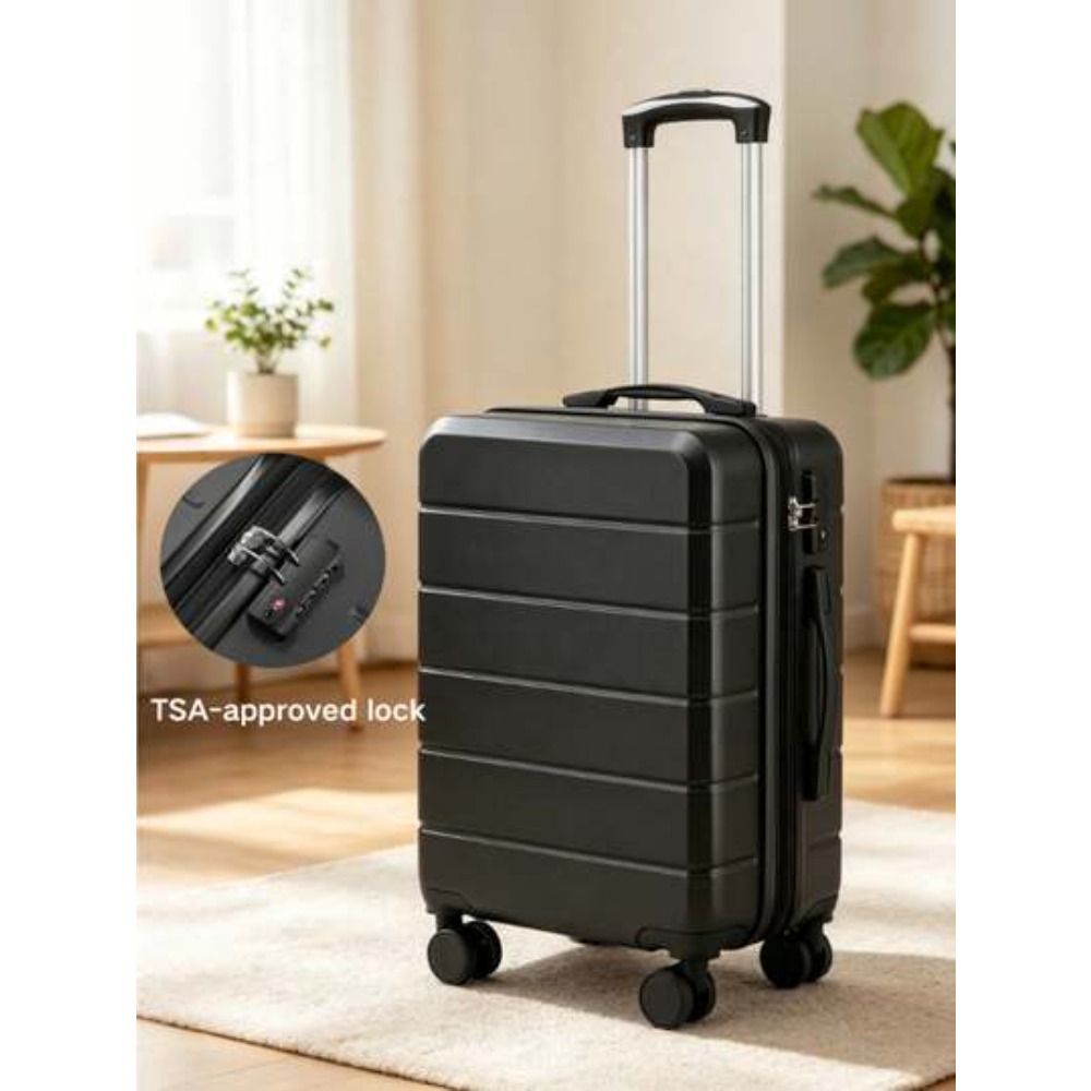 Cabin Size Lightweight Travel Trolley - 20 Zoll erweiterbarer ABS-Hartschalen-Handgepäckkoffer 22x14x9, von