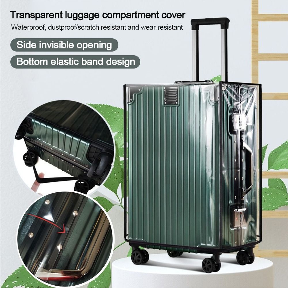 Waterproof Suitcase Cover Protector - Langlebiger, vollständig transparenter Gepäckschutzbezug, staubdichter PVC-Kofferbezug,