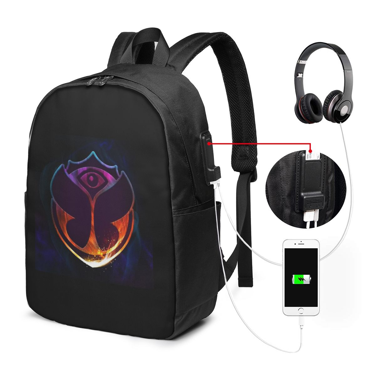 Travel Bags - Tomorrowland Butterfly Rucksack, Reisetasche für Notebooks,