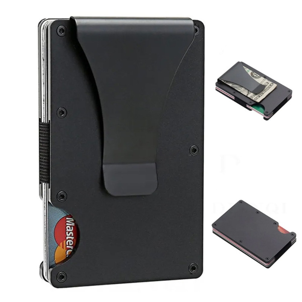 Wallets - RFID-blockierender Kartenhalter aus Aluminiumlegierung, Ultraschlankes Diebstahlsicheres