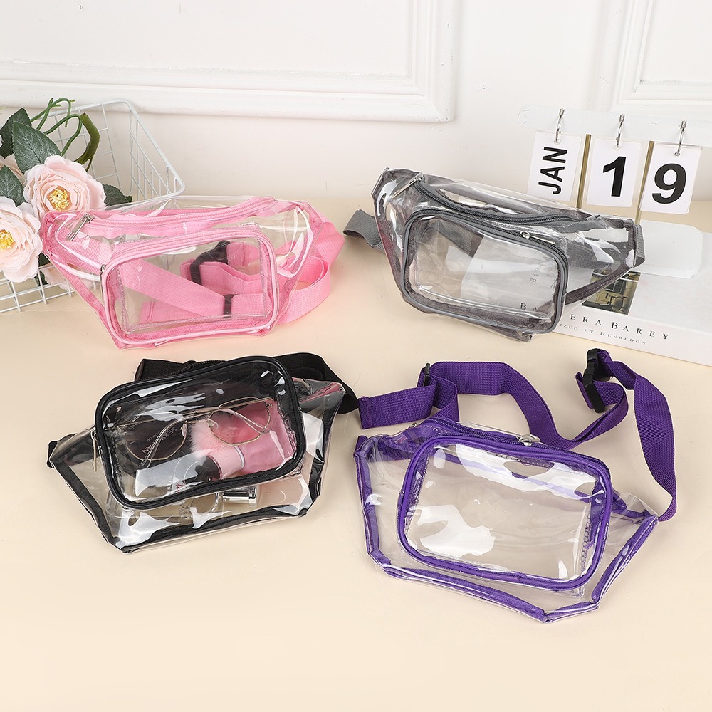 Handbags - Transparente Gürteltasche aus PVC, mehrfarbig, verstellbar,