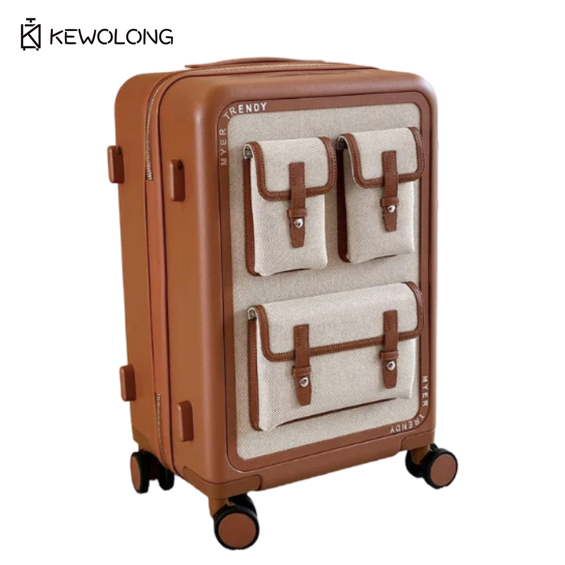 Spinner Wheel Rolling Suitcase 20 Inch - Vintage Canvas Spinner-Koffer 20/24 Zoll, Retro