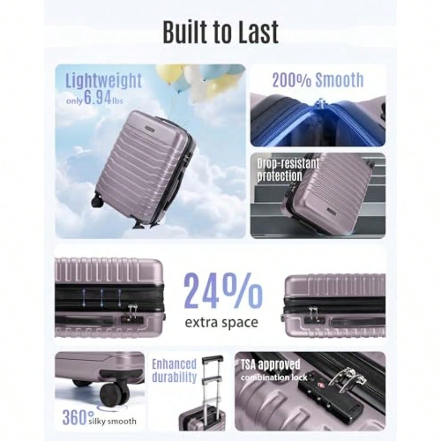 Erweiterbarer Handgepäckkoffer – Spinner Wheel Rolling Suitcase 20 Inch Bewertung und Preis