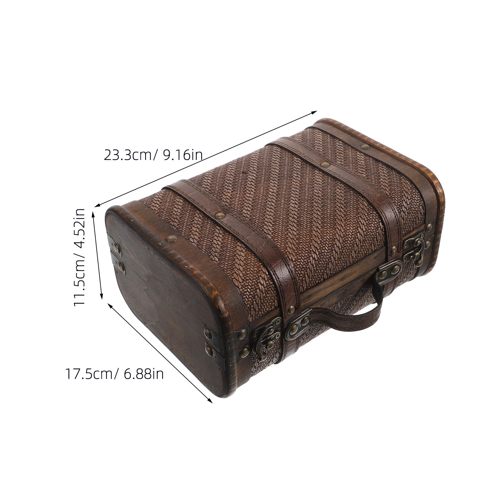 Hölzerner Vintage-Koffer Dekor – Retro Vintage Trunk Suitcase Bewertung und Preis