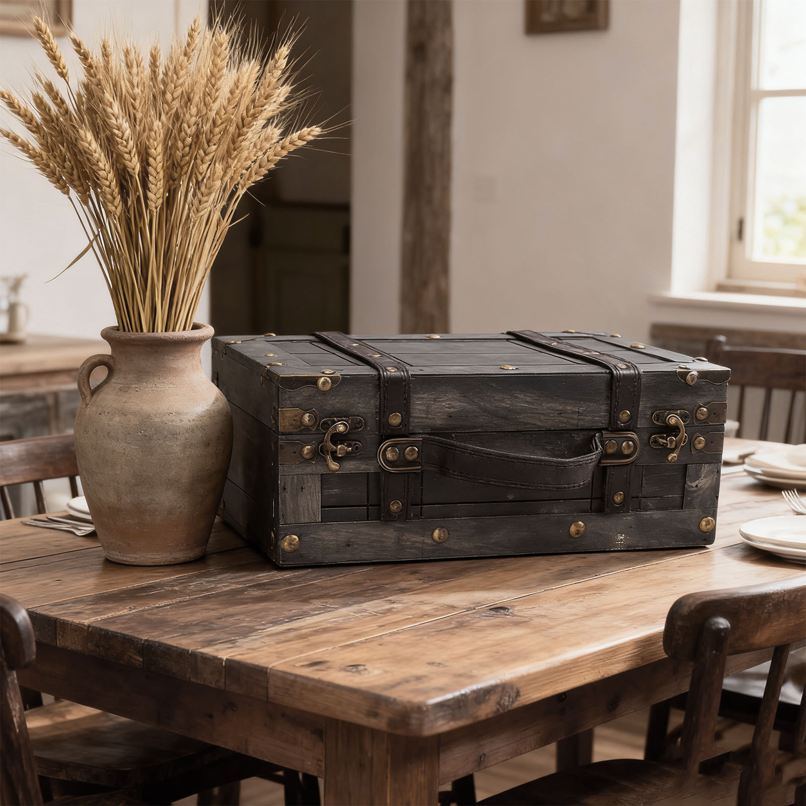 Holz-Aufbewahrungstruhe Vintag – Retro Vintage Trunk Suitcase Bewertung und Preis