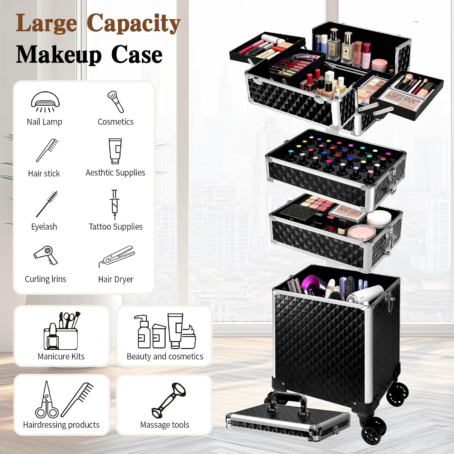 Rollender Make-up-Koffer, Kosm – Luggage Bewertung und Preis