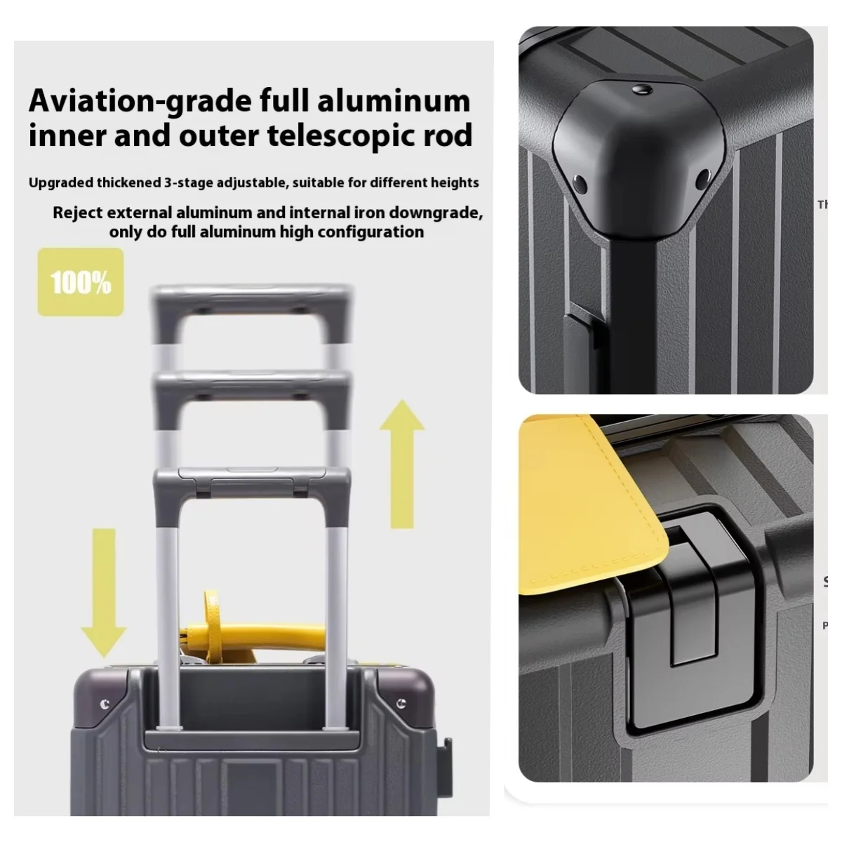 14'' Rollkoffer Leichter Reise – Aluminum Frame Carry On Luggage Bewertung und Preis