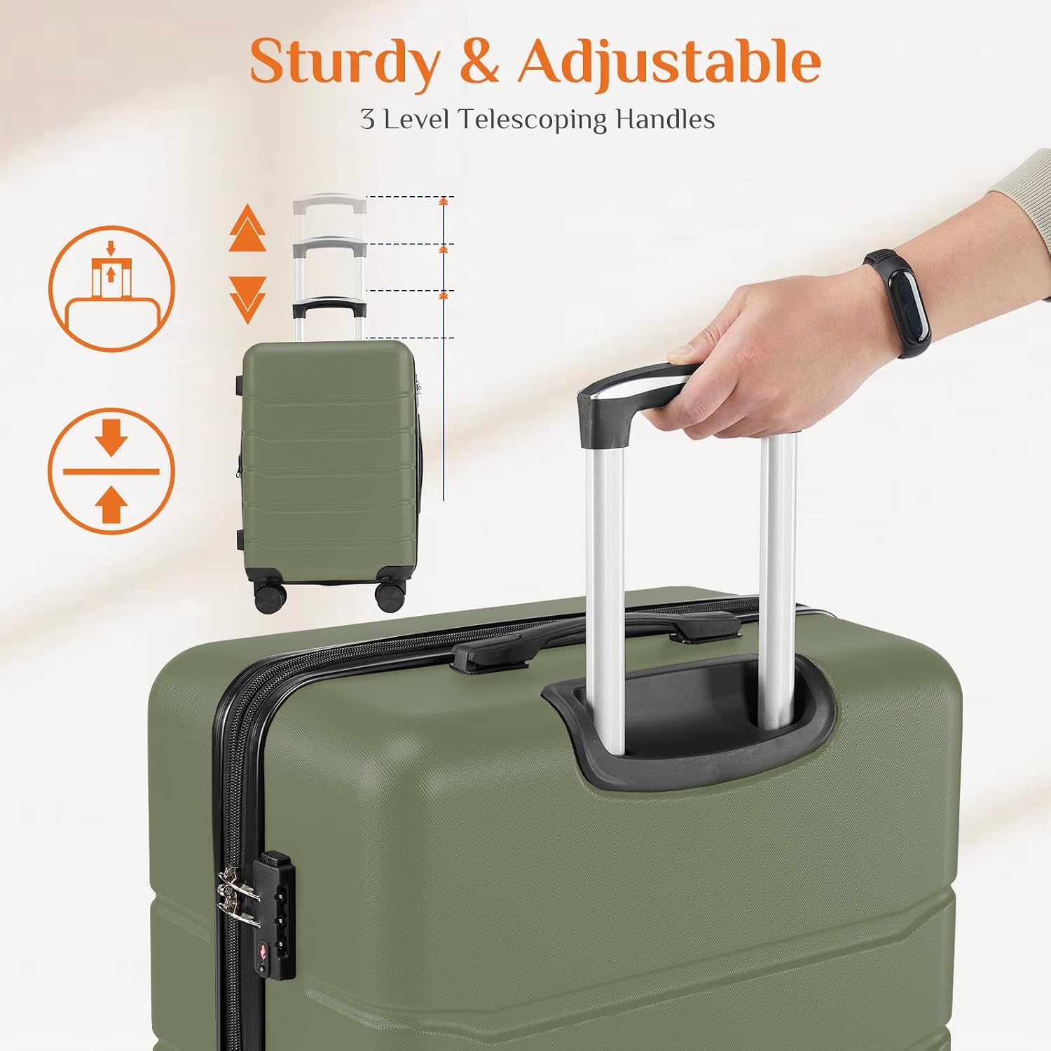 28 Zoll Handgepäck, Hartschale – Expandable Hard Shell Luggage Set Bewertung und Preis