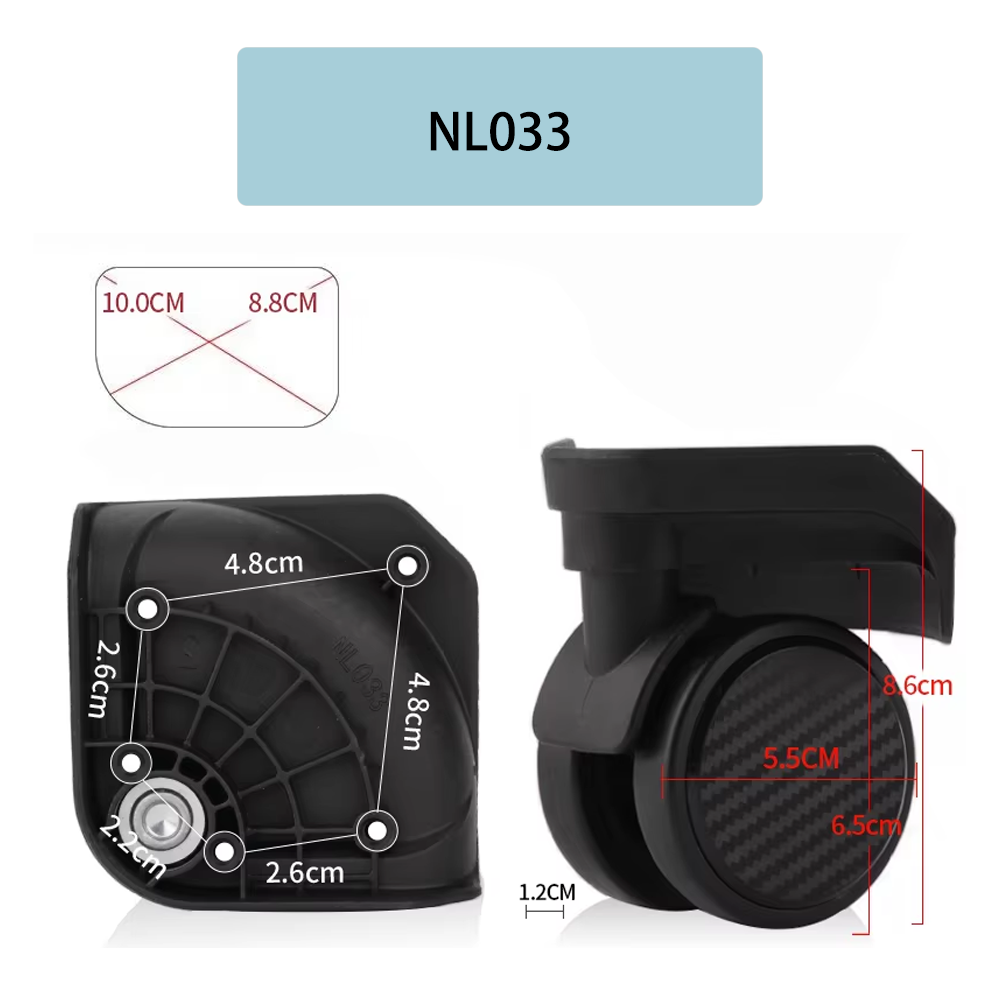 Ersatz für Baixiang NL033 Spin – Silent Replacement Luggage Wheels Bewertung und Preis