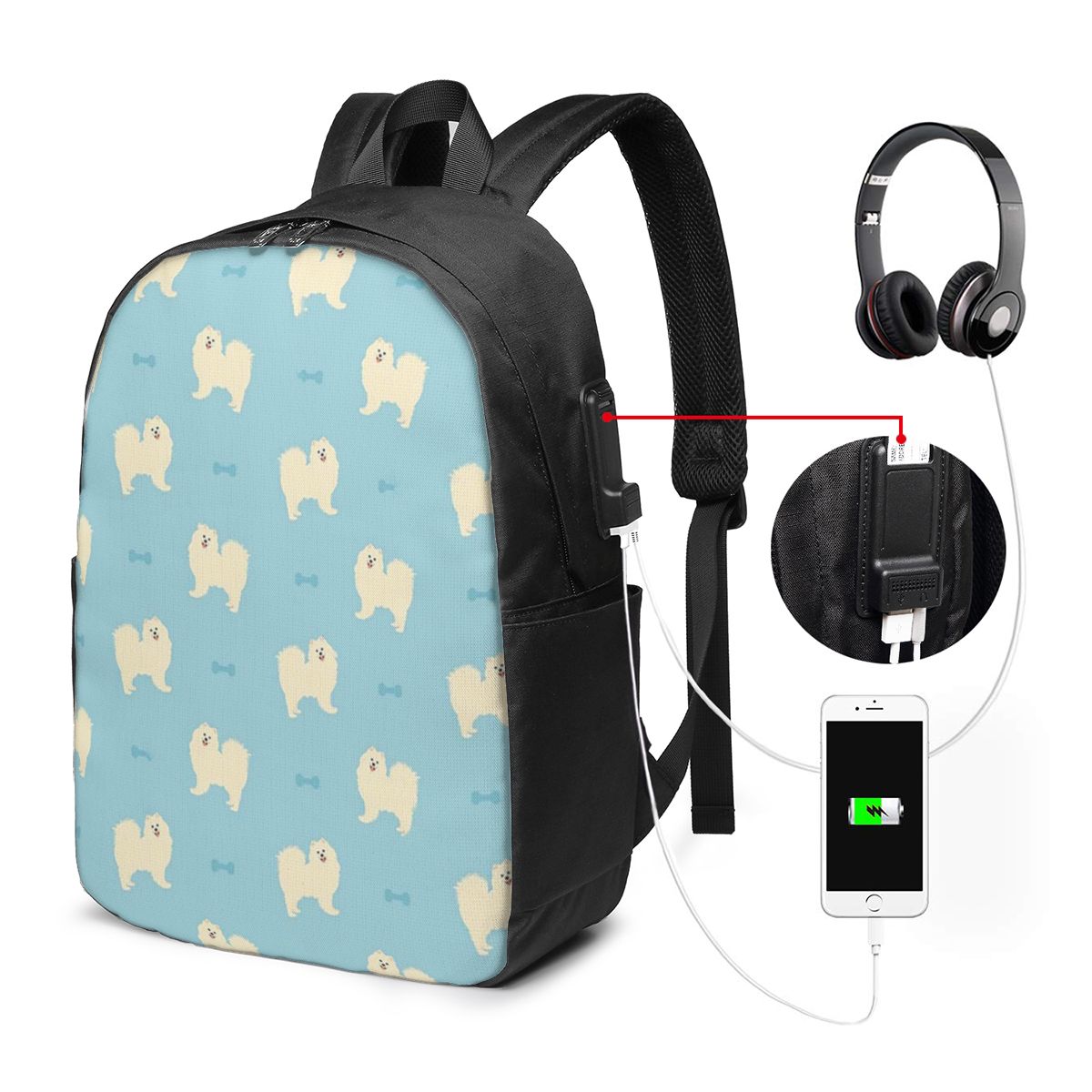 Samojeden-Hunde-Rucksack, Reis – Travel Bags Bewertung und Preis